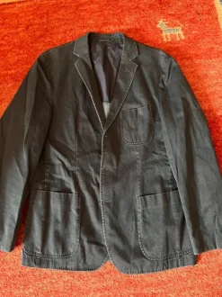 Blazer Sakko Sport coat Hugo Boss Baumwolle dunkelblau navy