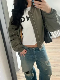 Bomberjacke Army Khaki Oversized Fit