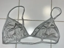 Bralette weiß Silber glänzend metallic