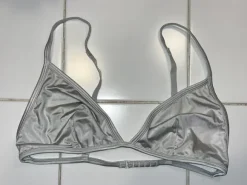 Bralette weiß Silber glänzend metallic