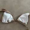 Brauner Bikini SHEIN Größe M – goldene Seesterne, strukturierter Stoff – guter Zustand