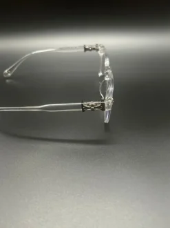 Brille mit Blaulichtcilter Chrome style Clear