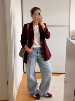 Burgundy blazer von asos Design