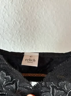 Bustier von erlich textil in schwarz mit Spitze