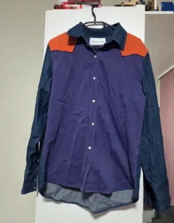 Calvin Klein Jean Shirt Blau Lila Orange