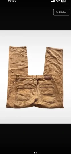camel active cordhose im vintage / y2k style richtig cleaner fit mit perfekter washed opti