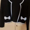 Cardigan schwarz mit Schleifchen