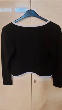 Cardigan schwarz mit Schleifchen