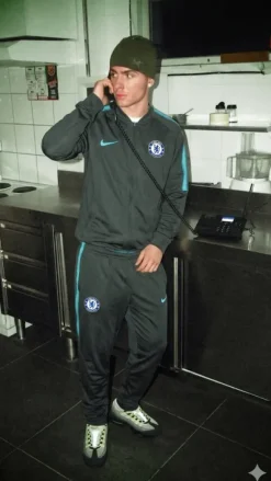 Chelsea Nike Tracksuit Türkis/Grau M, Fußball