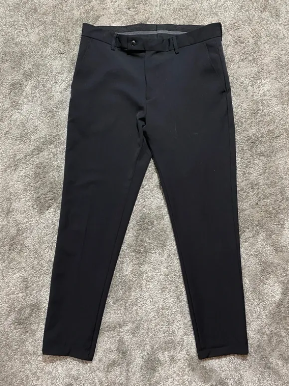 Chino Hose Schwarz Slim Anzug Hose W33