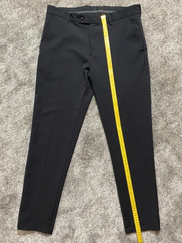 Chino Hose Schwarz Slim Anzug Hose W33
