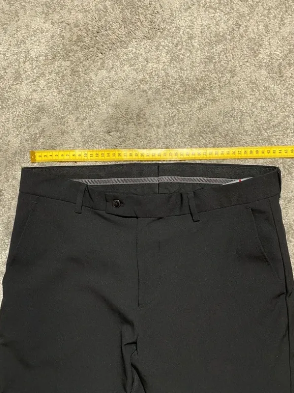 Chino Hose Schwarz Slim Anzug Hose W33