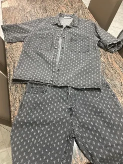 Compleato di jeans estivo mezze maniche