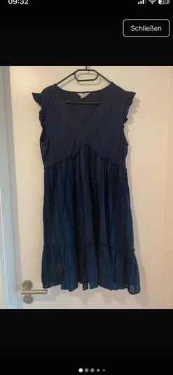 Cortefiel Eco-friendly Kleid Navy Boho Gr. L