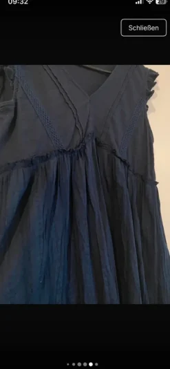 Cortefiel Eco-friendly Kleid Navy Boho Gr. L