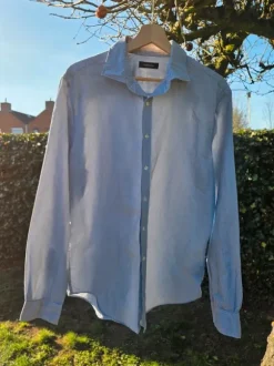 Cortefiel overhemd blouse | maat XL | blauw gestreept | topstaat | stretch katoen
