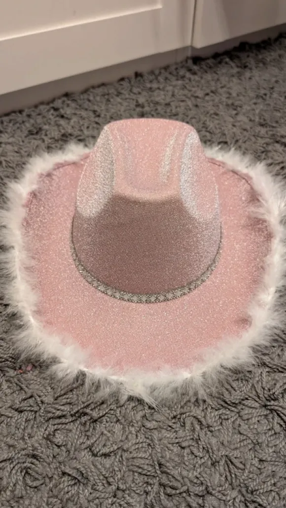 Cowgirlhut Rosa/Glitzer (bis zu 2 Stück)