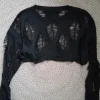 Crop Netz Pulli