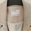 Cropped Blazer beige kariert Bershka XS
