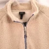 Cuddly Soft Teddy Fleece with Blue Trim Stand-Up Collar 50-52 (4142)