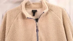 Cuddly Soft Teddy Fleece with Blue Trim Stand-Up Collar 50-52 (4142)