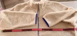 Cuddly Soft Teddy Fleece with Blue Trim Stand-Up Collar 50-52 (4142)