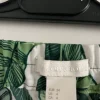 Culotte Stoff Hose mit Muster grün Blätter