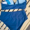 Cupshe | Bandeau Top | Blau | Dunkelblau | M | high Waist
