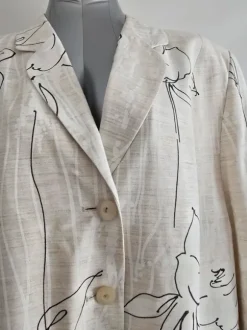 Damen früllingsjacke big size gr3XL taschen blumen motiv