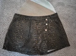 Damen Skort Hosenrock Short Rock Jeans Leo Viral Trend Größe XXL 44 neu