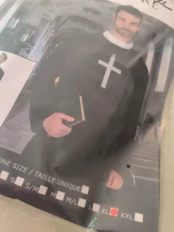 Déguisement prêtre taille xl