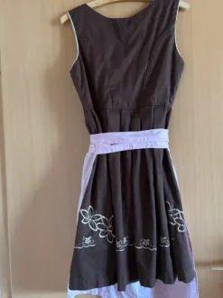 Dirndl braun-rosa