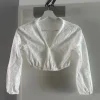 Dirndlbluse Weiß Langarm