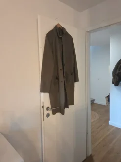 Dünner Mantel Wildlederoptik