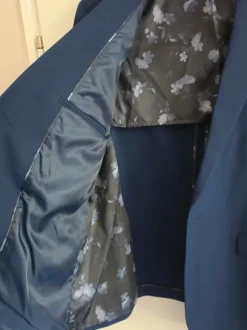 Donder blauwe mannen blazer