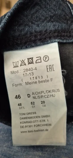 Dunkelblaue Damenjeans von Toni in Größe 46
