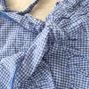 EDC by Esprit Sommer Rock Gr. XL/42 blau-weiß kariert Rüschen