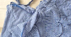 EDC by Esprit Sommer Rock Gr. XL/42 blau-weiß kariert Rüschen