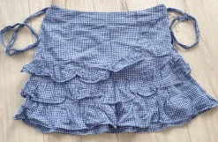 EDC by Esprit Sommer Rock Gr. XL/42 blau-weiß kariert Rüschen