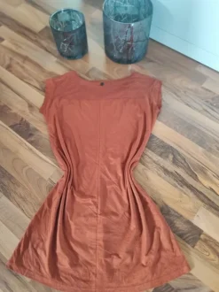 Edc Damen Kleid braun Kurzarm Grösse M