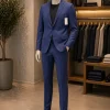 Eleganter Herrensakko Blau Slim Fit | Größe 46
