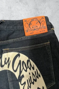 Evisu Jorts W32 Vintage Denim Jorts Daicock Big Logo Rare