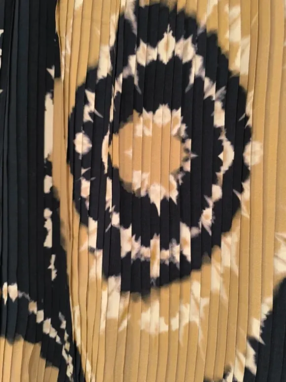 Faltenrock, Ulla Popken, blau, beige, 50/52