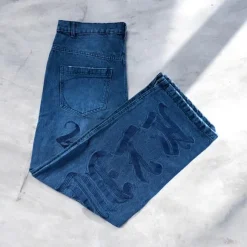 Favela Embroidery Jeans W34 Black Washed