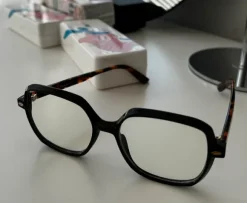 Firmoo Brille, dünner Rahmen, braun/ schwarz, gerne getragen, Fensterglas