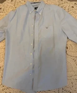 Gant Oxford Hemd Herren Gr. L / 41-42 Regular Fit Hellblau