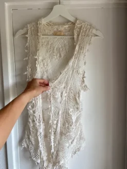 Gehaakt kanten bohémien vestje