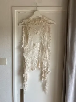 Gehaakt kanten bohémien vestje