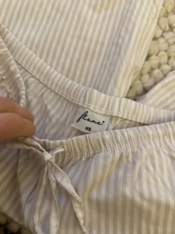 Gestreifte Baumwollhose
