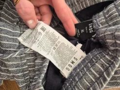 Gestreifte Leinenhose